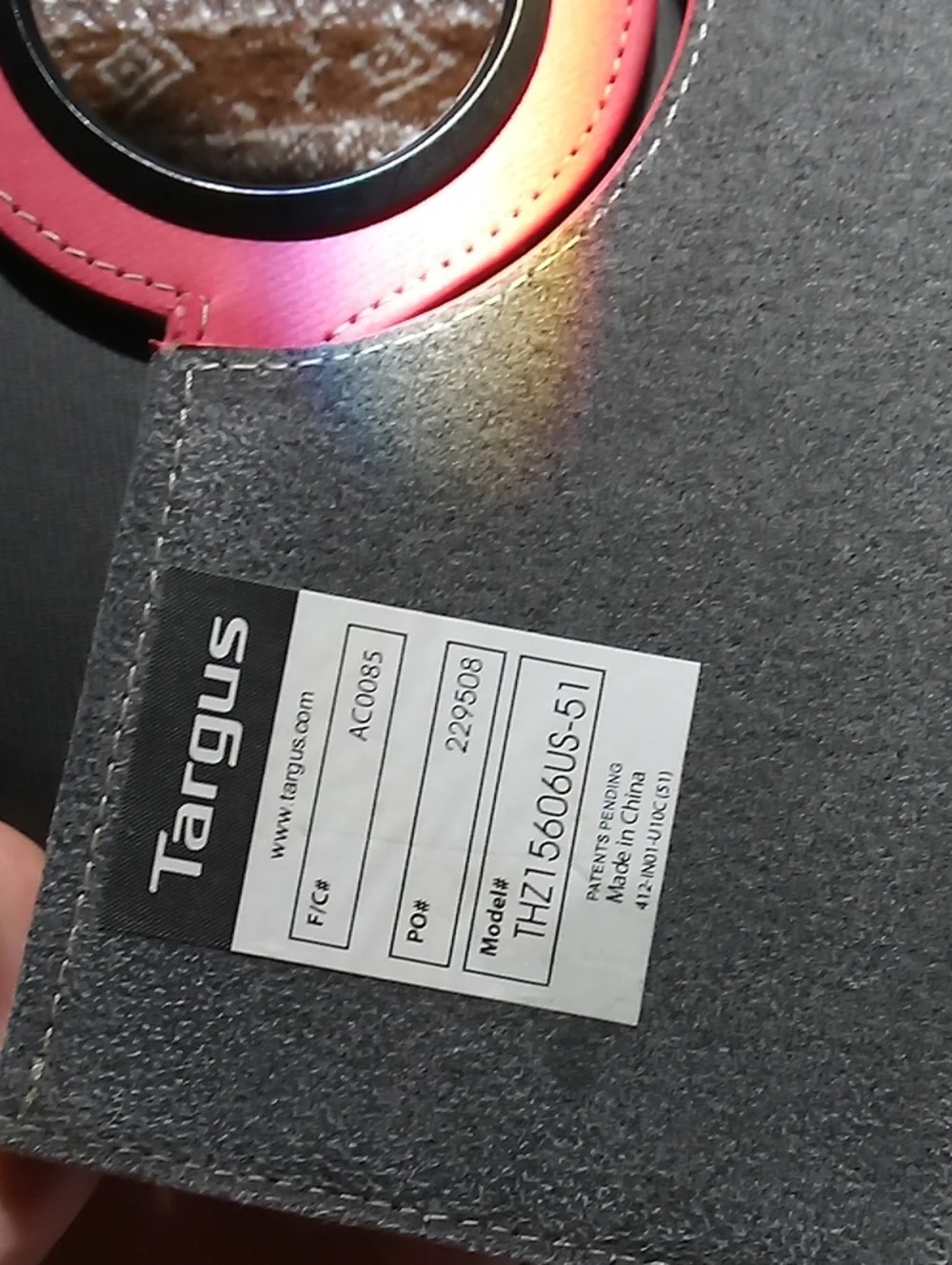 Targus Pink Tablet Folio Case with Magnetic Strap